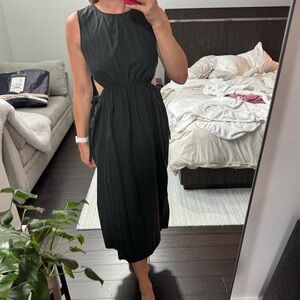 Rails Black Midi Dress